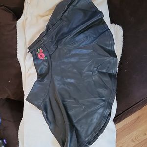 Girls Faux Leather Skirt
